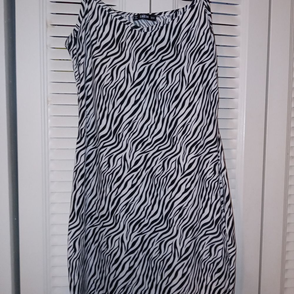 Sexy Zebra Print Dress , Size Medium